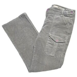 VTG Y2K DKNY Japanese Style Cargo Corduroy Pants Womens 12 (36x32) Light Olive